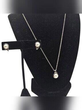 Designer Alwand Vahan 14K Gold & Sterling Silver Pearl & Diamond Pendant Set